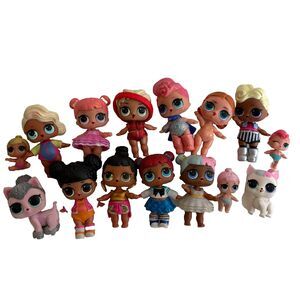 LOL Surprise Doll Lot of 15 Figures and Animals MGA With Clothes